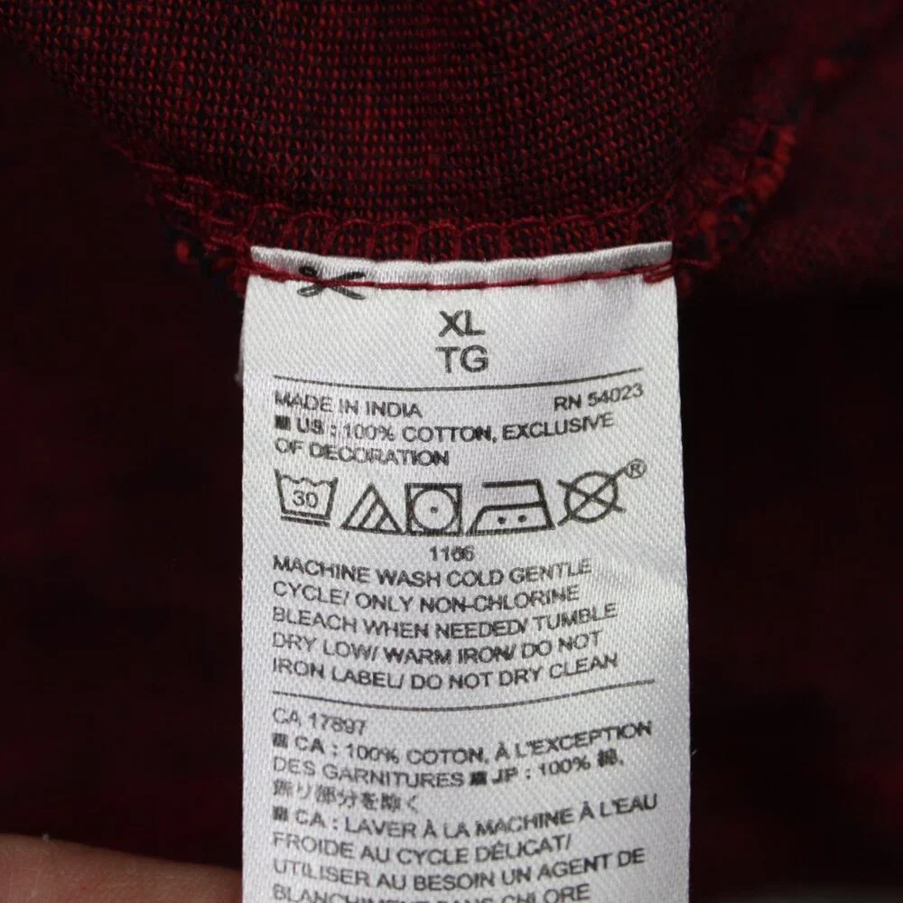 Banana Republic Polo Shirt Mens XL Heather Red Short Sleeve 100% Cotton Pullover
